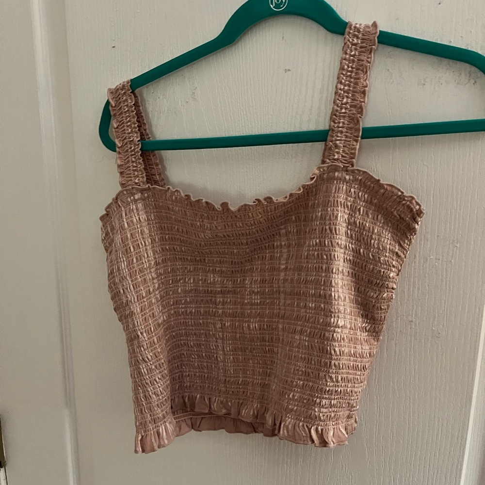 Abercrombie and Fitch Smocked Crop Top